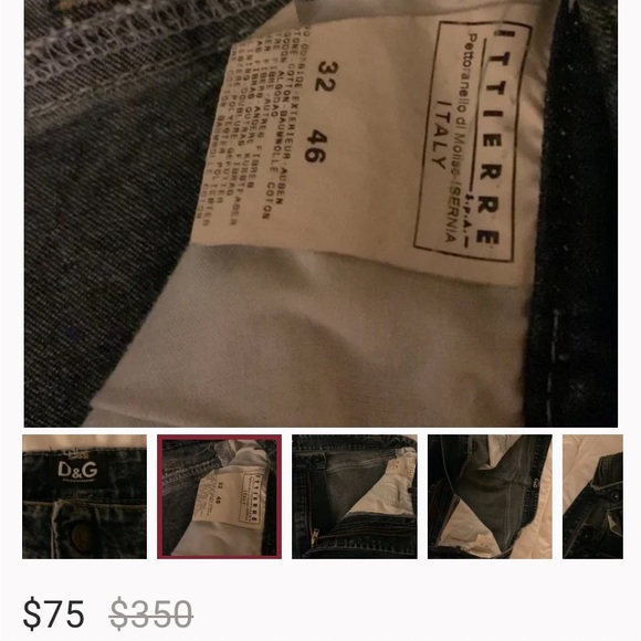 Authentic Dolce and Gabbana designer original jeans worn once. - Picture 2 of 6